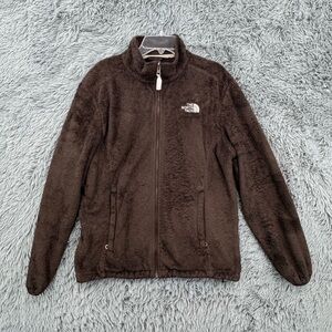 North Face Jacket Womens Large Osito Full Zip Fleece Brown Fuzzy